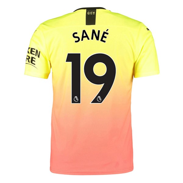 Camiseta Manchester City NO.19 Sane Tercera equipación 2019-2020 Naranja